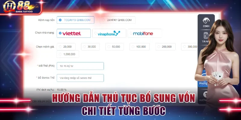 Hướng dẫn thủ tục bổ sung vốn chi tiết từng bước