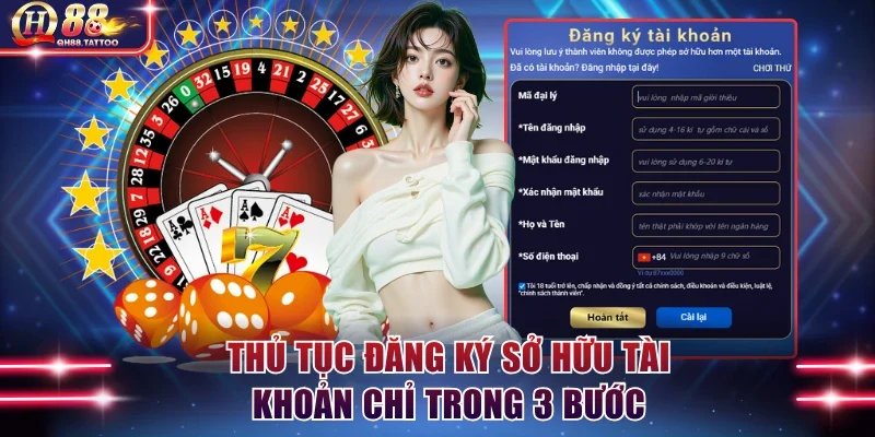Thủ tục đăng ký sở hữu tài khoản chỉ trong 3 bước